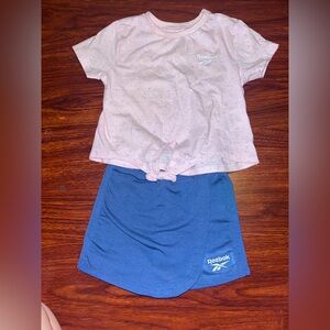Reebok toddler girls set skirt and tee